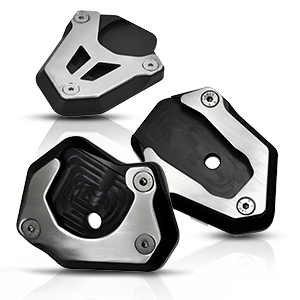 Pieds de béquille latérale de moto en différentes versions.